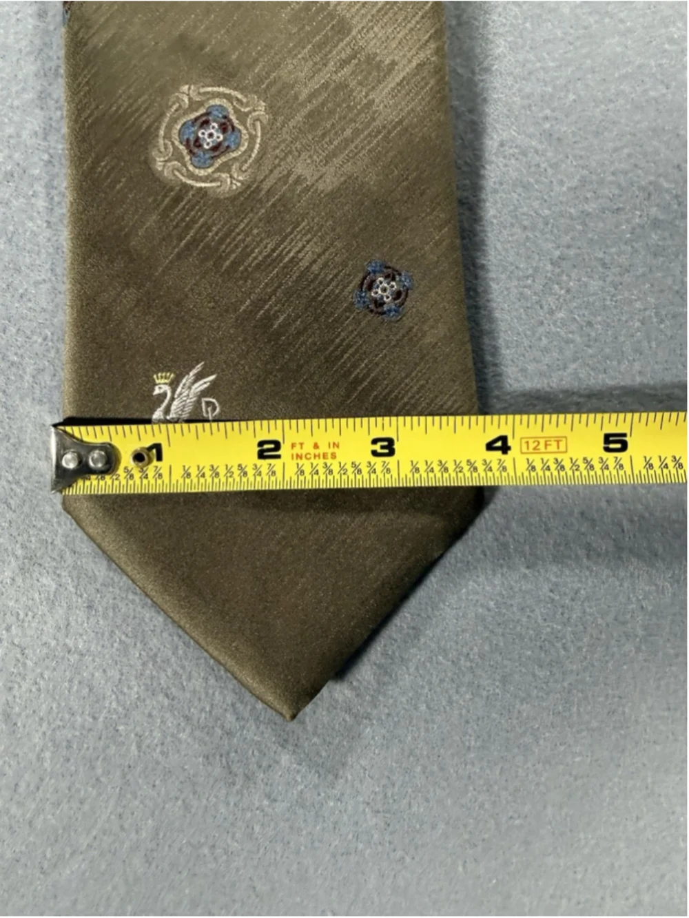 Vintage Don Loper Beverly Hills Brown Patterned Polyester Men's Tie